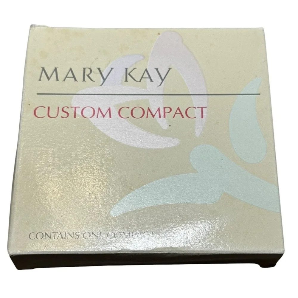 Vintage Mary Kay Custom Compact Refillable Makeup Case Mirror Pink‎
